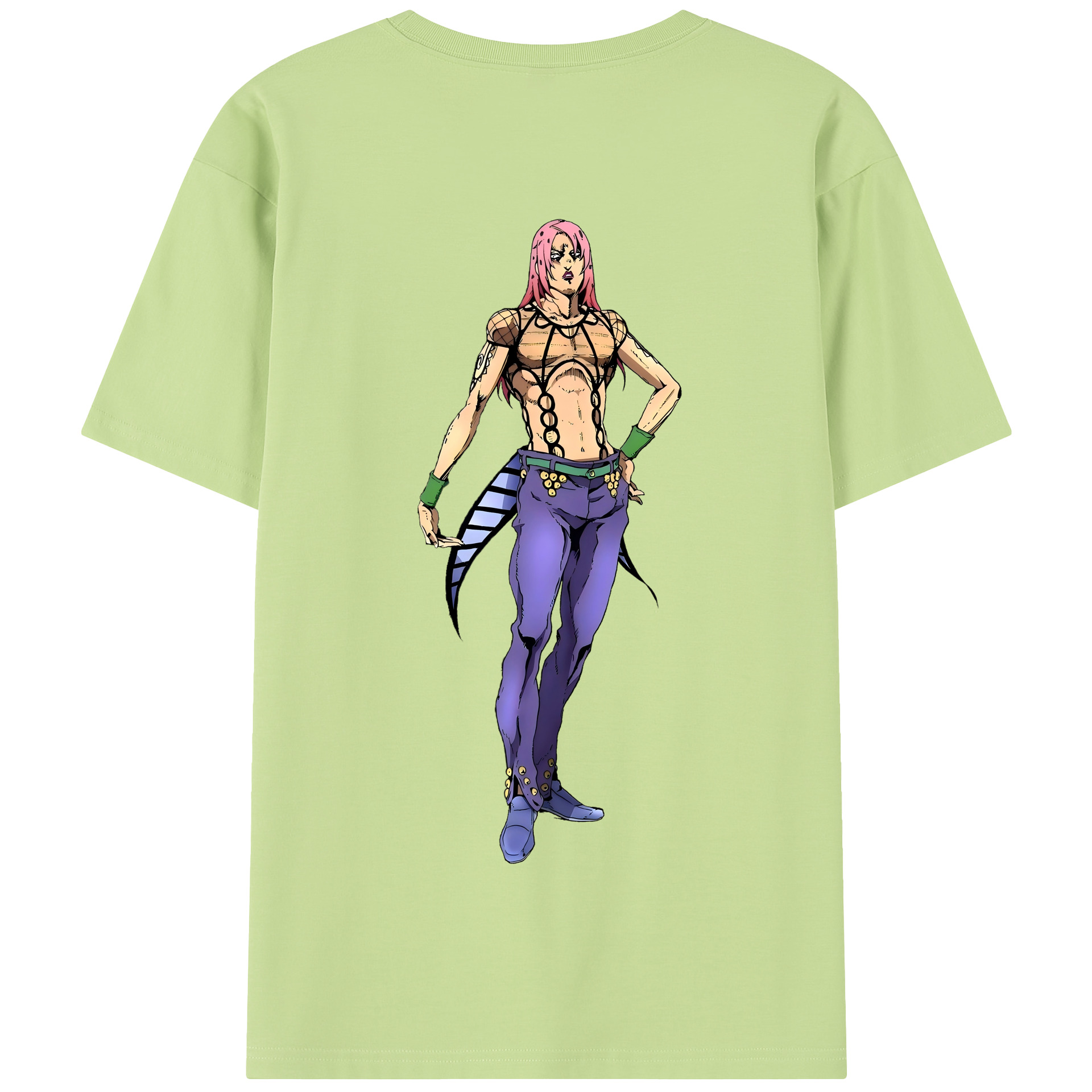 （画像用） ジョジョの奇妙な冒険 ビネガー?ドッピオ JoJo's Bizarre Adventure Vinegar Doppio 綿100％半袖Tシャツ（背面プリント）